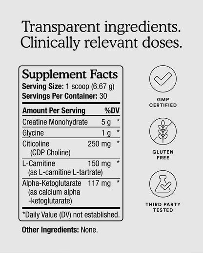 Supplement fact panel